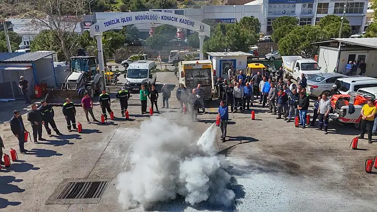 Bodrum Belediyesi Personeline Yangın Söndürme Eğitimi