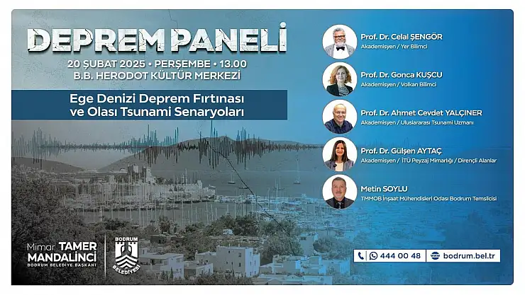 Bodrum Belediyesi'nden Deprem ve Tsunami Riskine Karşı Panel