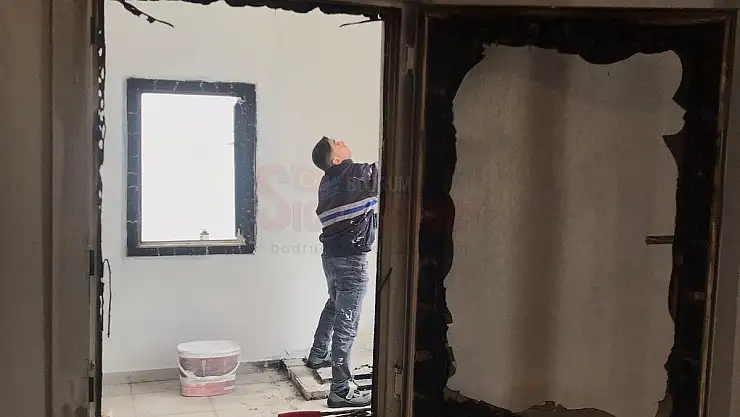BODRUM BELEDİYESİ'NDEN YANGINDA ZARAR GÖREN AİLEYE DESTEK