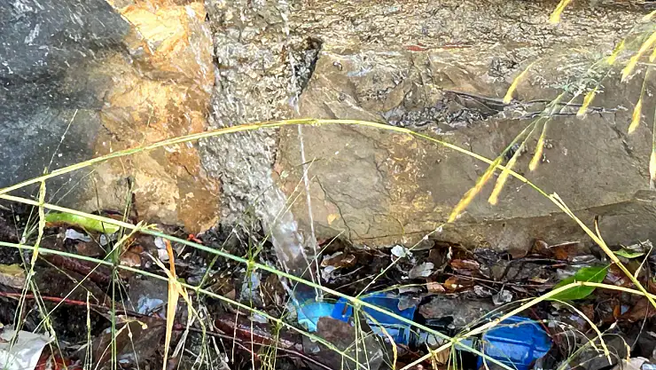 Bodrum'da 5 gündür patlayan su borusu onarılmadı! Tonlarca su boşa akıyor!