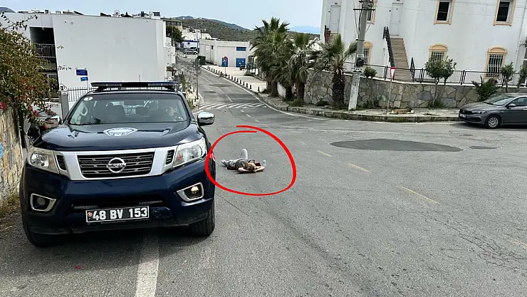 Bodrum'da Akılalmaz Girişim: Yolun Ortasına Yatarak Hayatına Son Vermek İstedi!