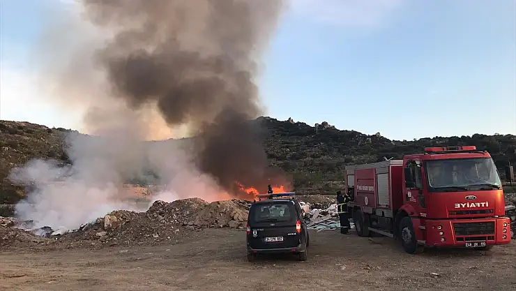 Bodrum'da atıkların toplandığı alanda çıkan yangın söndürüldü