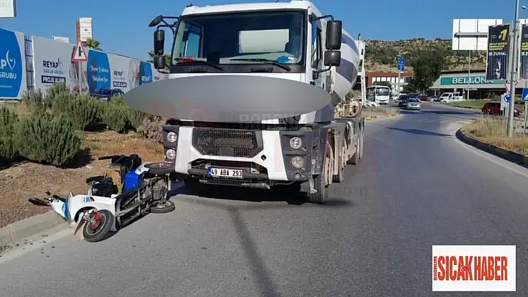 Bodrum'da Beton Mikseri ile Elektrikli Motosiklet Çarpıştı: Bir Yaralı Var
