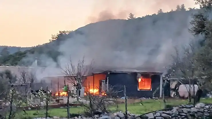 Bodrum'da Ev Yangını: Bir Kişi Yaralandı