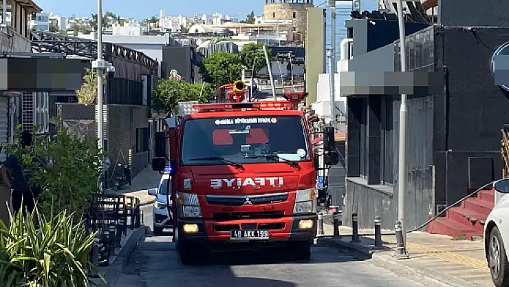 Bodrum'da İşletmenin Bahçesinde Yangın Çıktı
