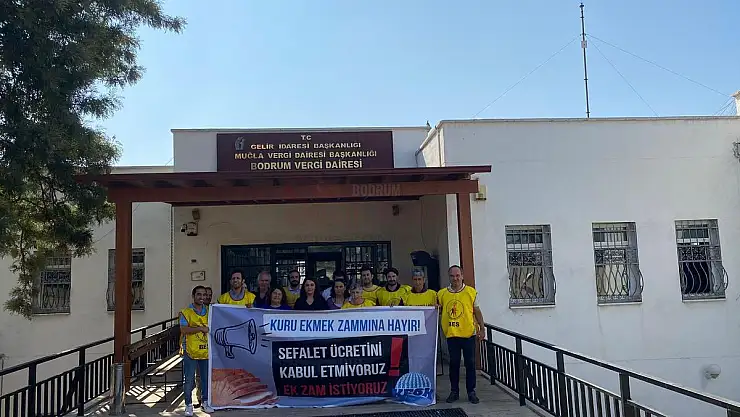 Bodrum'da Kamu Emekçilerinden Ek Zam Eylemi