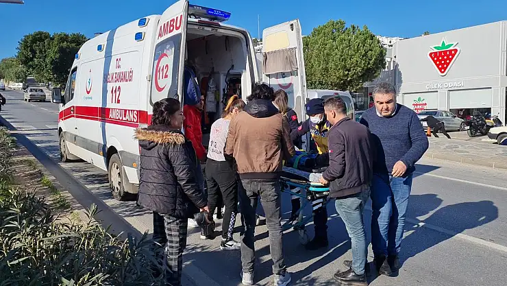 Bodrum'da Kamyonun Çarptığı Yaya Hastaneye Kaldırıldı