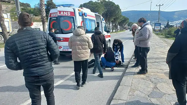 Bodrum'da Kaza Yapan Sürücü Düşerek Yaralandı