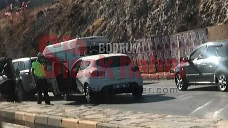 Bodrum'da maddi hasarlı kaza
