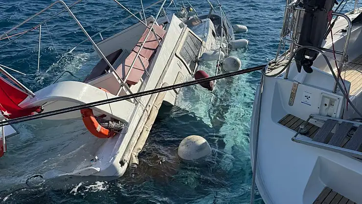 Bodrum'da Şiddetli Fırtına: Bir Tekne Battı