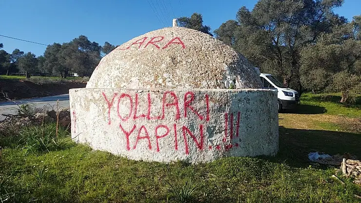 Bodrum'da Tarihi Su Sarnıçlarının Üzerine Yazılan Yazılar Pes Dedirtti