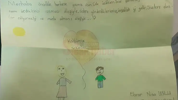 Bodrumlu Öğrencilerin Notları Duygulandırdı