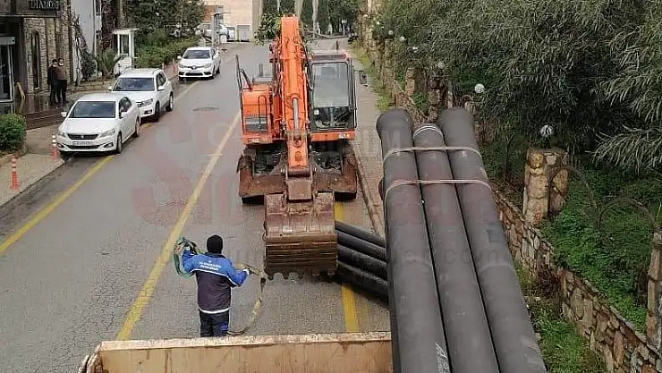 Büyükşehir Bodrum'da İçme Suyu Hatlarını Yeniliyor...