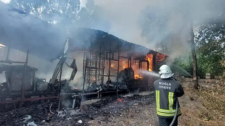 Çıkan Yangında Bungalov Ev Küle Döndü