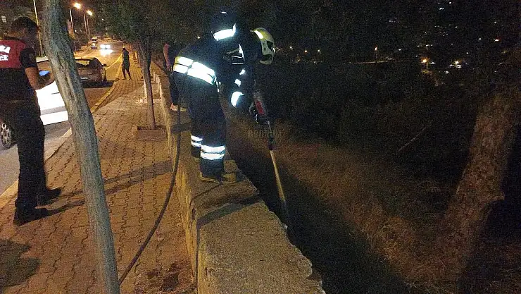Çırkan'da Çıkan Yangın Kısa Süreliğine Panik Yarattı