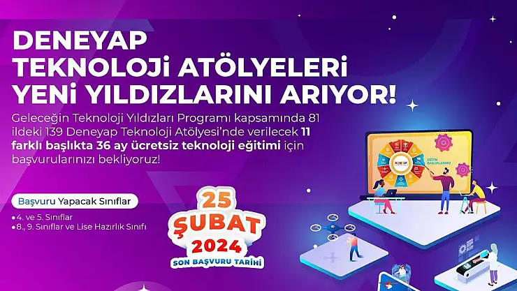 Deneyap Teknoloji Atölyeleri Başvuruları Başladı