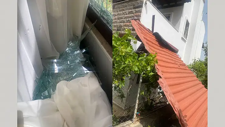 Fırtına Çatıyı Sürükledi, Evde Maddi Hasar Oluştu
