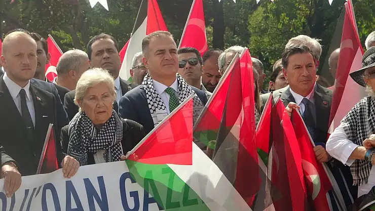 Gazze için Sumud Filosu'na destek mitingi !