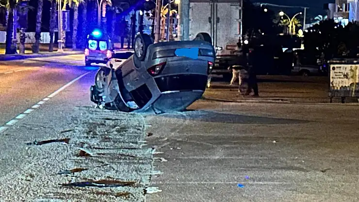 Gece Saatlerinde Kaza: Takla Atan Araçta1 Kişi Yaralandı