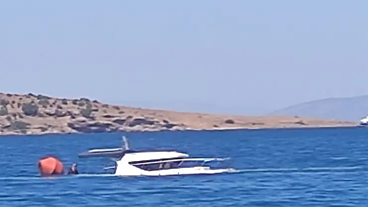 Gölköy'de fırtına tekneyi batırdı