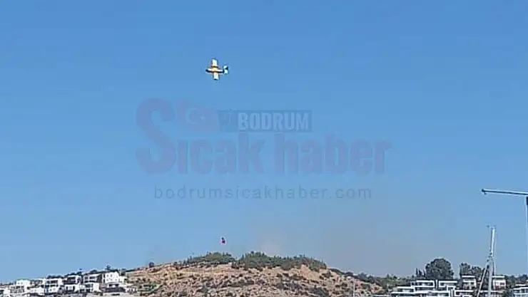 Gündoğan Türkbükü Arasındaki Makilik Alanda Yangın Çıktı