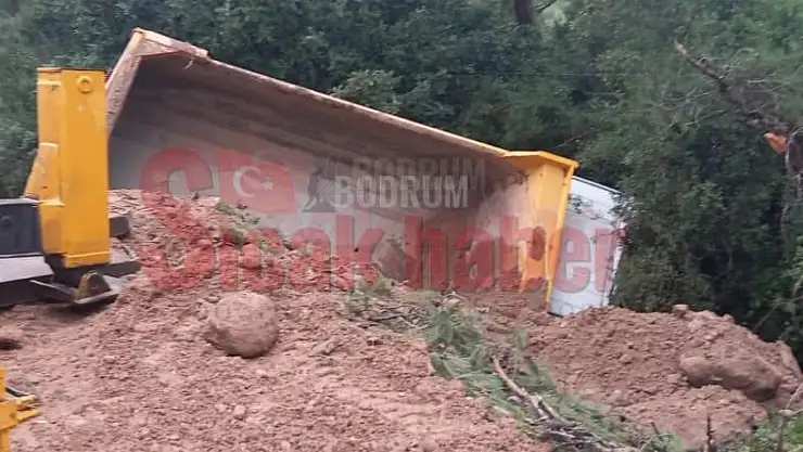 Hafriyat Kamyonu Ormanlık Alana Uçtu