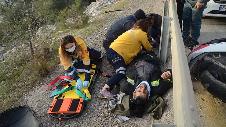 Hatalı Sollama Yapan Motosiklet Sürücüsü Ölümden Döndü