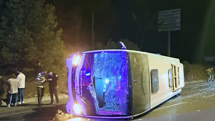 Havalimanı otobüsü kaza yaptı ! 5 yaralı