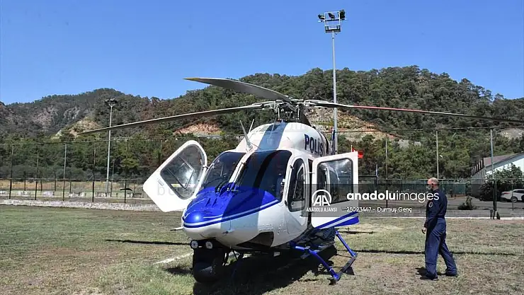 Helikopterle trafik denetimi yapıldı