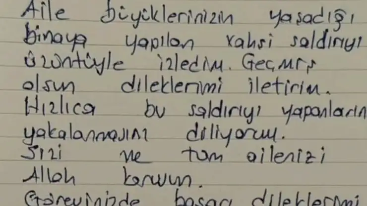İmamoğlu'ndan Aras'a geçmiş olsun mektubu
