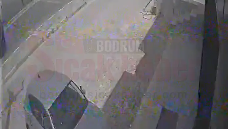 Kaza Anı Güvenlik Kamerasına Yansıdı