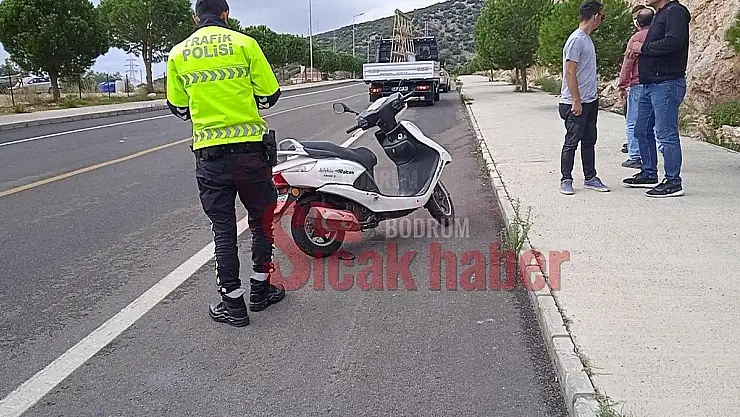 Konacık' da Motosiklet Sürücüsü Yaralandı