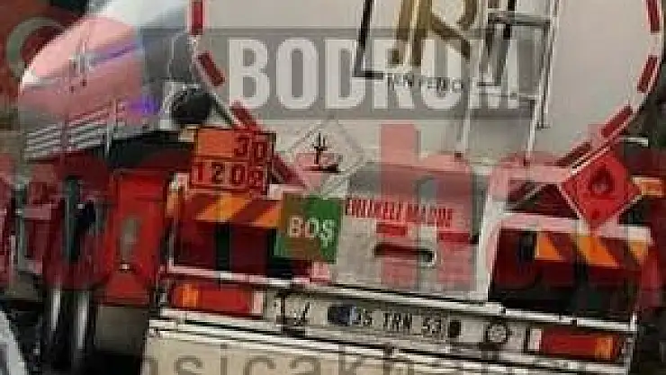 Mazot Yüklü Tanker Kaza Yaptı