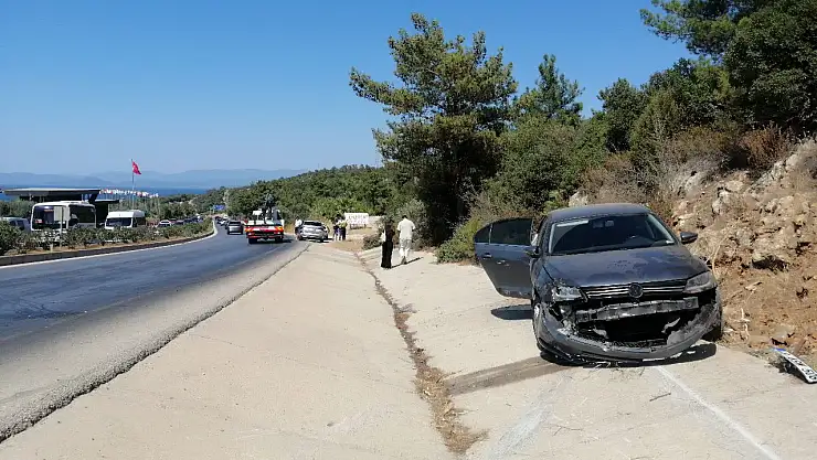 Milas-Bodrum karayolunda üç araç birbirine girdi !
