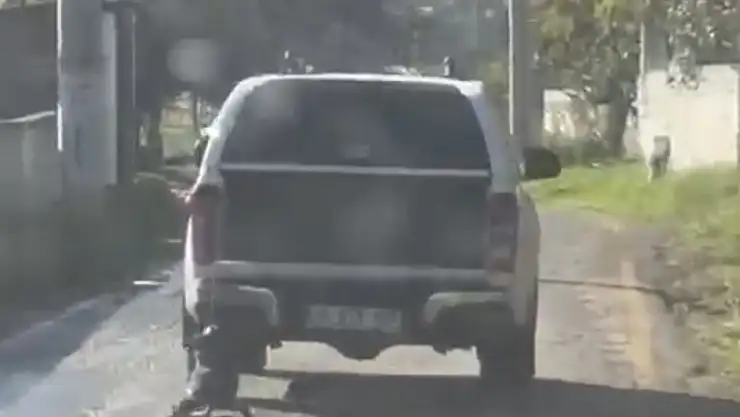 Milas'ta utanç sahnesi köpeği aracına bağlayıp kilometrelerce sürükledi