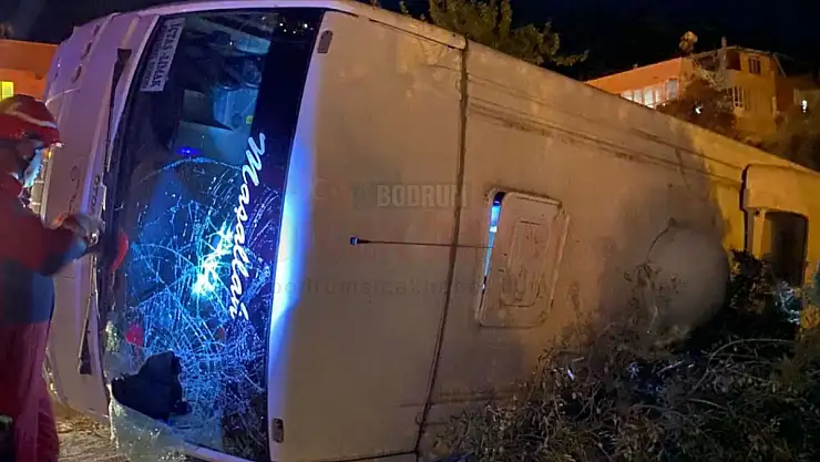 Milas'ın Gümüşlük Mahallesi'nde Minibüs Kaza Yaptı: Sürücü Hafif Yaralandı