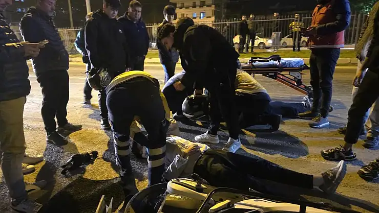 Milas'ta Motosikletler Çarpıştı, Araçlar Birbirine Girdi: 2 Yaralı