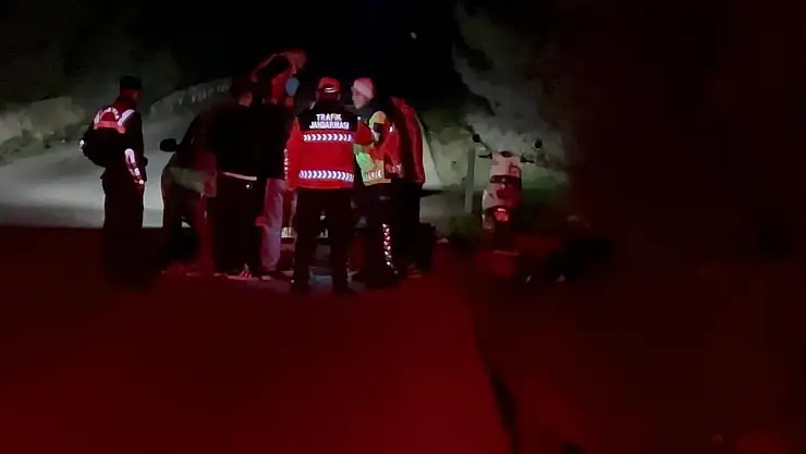 Motosiklet Domuzla Çarpıştı: 1 Yaralı