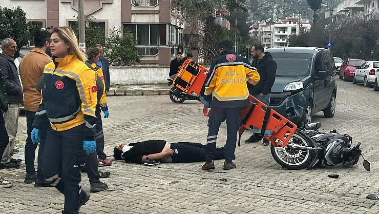 Motosiklet ile Otomobilin Çarpıştığı Kazada 1 Kişi Yaralandı