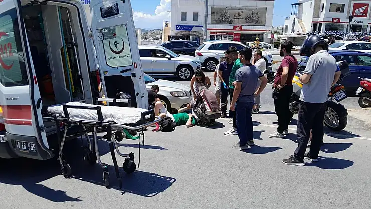 Motosiklet Otomobille Çarpıştı, 2 Yaralı