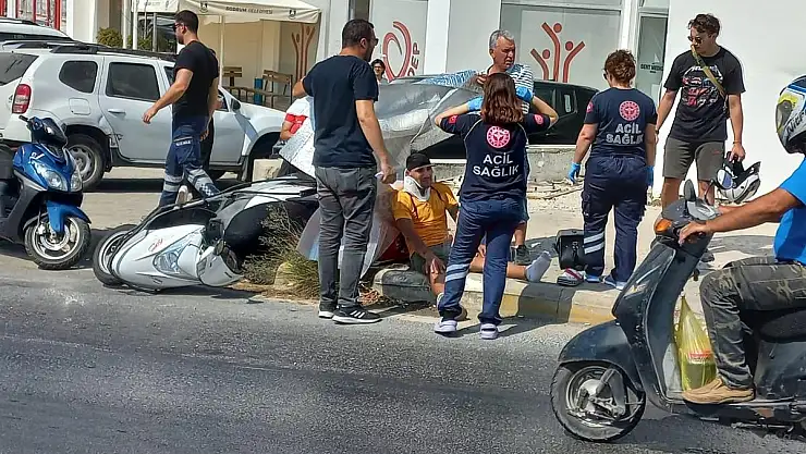 Motosikletin Çarptığı Yaya ve Sürücü Kazada Yaralandı