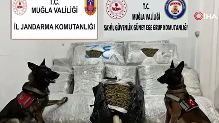 Muğla açıklarında düzenlenen deniz operasyonunda 210 kilogram uyuşturucu ele geçirildi