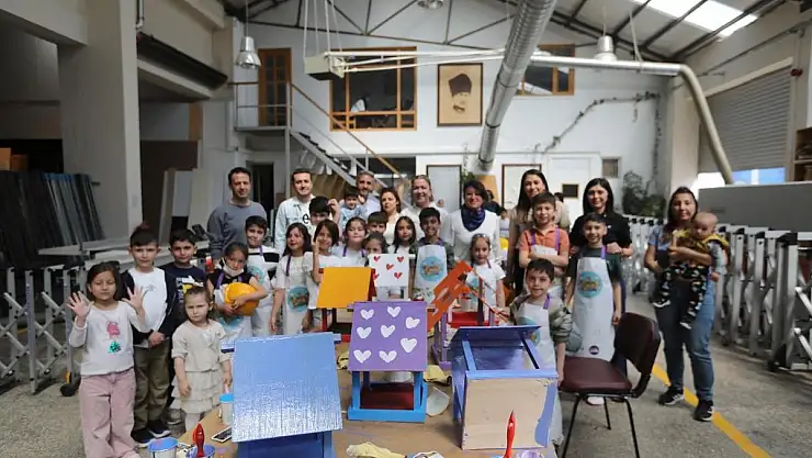 Muğla Büyükşehir Belediyesi'nden Çocuklara Kuş Yuvası Atölyesi