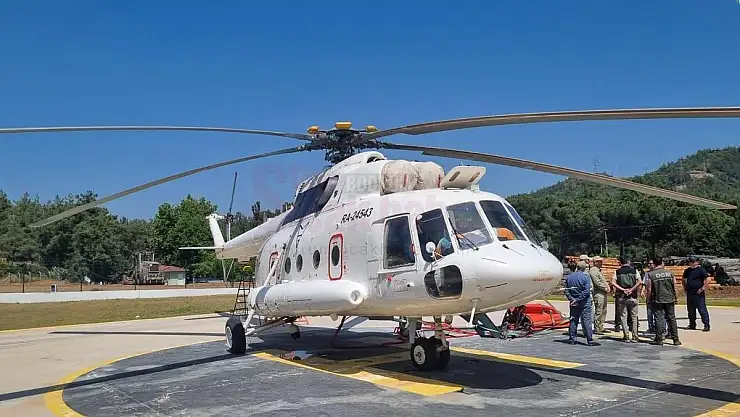 Muğla'da İlk Yangın Helikopteri Göreve Başladı