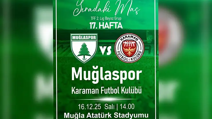 Muğlaspor Karaman FK'yı ağırlayacak