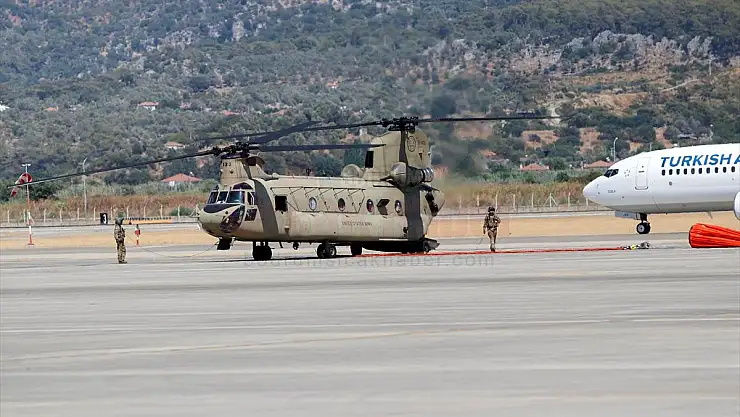 Orman yangınlarının ardından soğutma çalışmaları için ABD'den 2 helikopter geldi