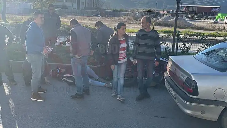 Otomobil Motosikletle Çarpıştı, Kazada 1 Kişi Yaralandı