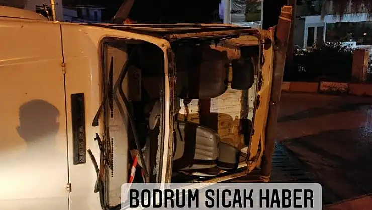 Otomobilin çarptığı Jeep takla attı