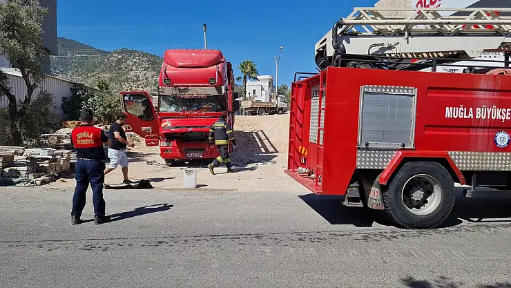 Park Halindeki Kamyon Aniden Yanmaya Başladı