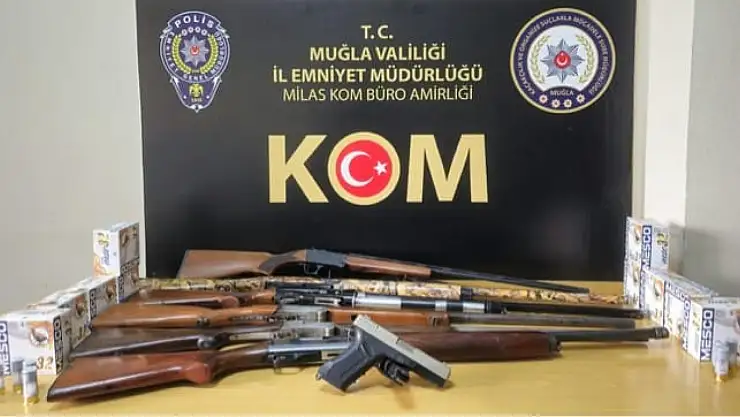 Ruhsatsız silah operasyonu ! 4 tutuklama